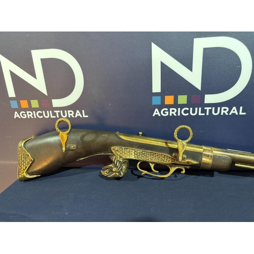 395 - BRASS DECORATIVE GUN