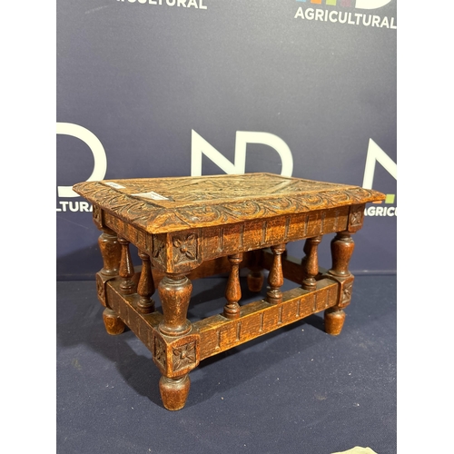 416 - HEAVILY CARVED STOOL