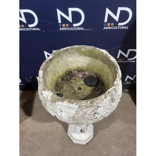 2 - COMPOSITE STONE BIRD BATH