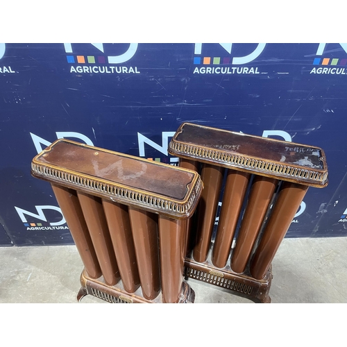 35 - TWO GLAZED RADIATORS