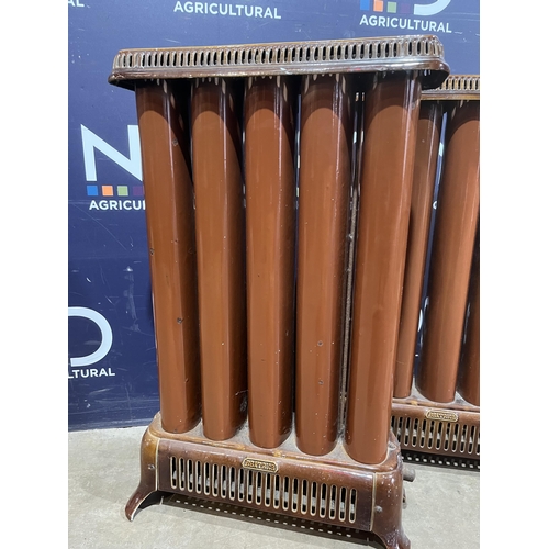 35 - TWO GLAZED RADIATORS