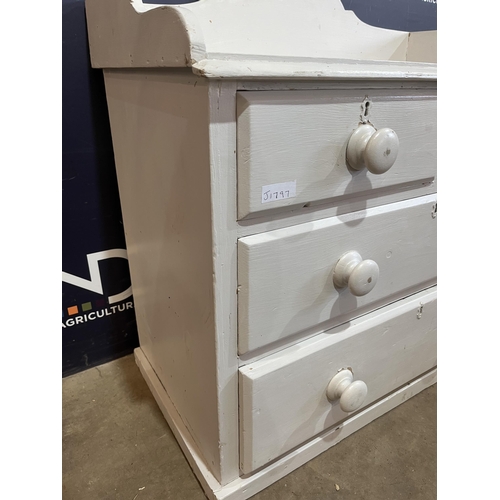 61 - VICTORIAN PAINTED CHEST OF DRAWERS