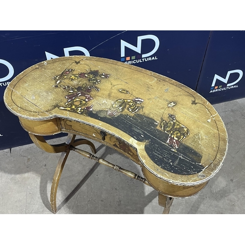 68 - LACQUERED KIDNEY SHAPED WRITING DESK