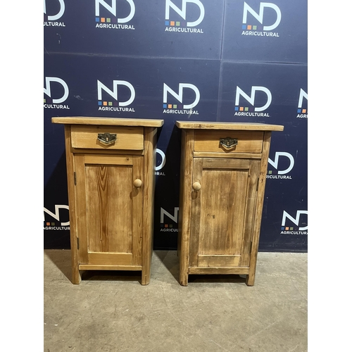 44 - PAIR OF VICTORIAN PINE BEDSIDE TABLES