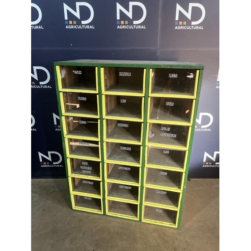 61 - INDUSTRIAL PIGEONHOLE DRAWERS