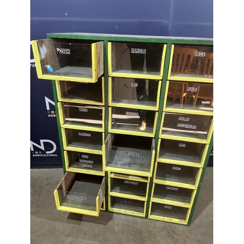 61 - INDUSTRIAL PIGEONHOLE DRAWERS