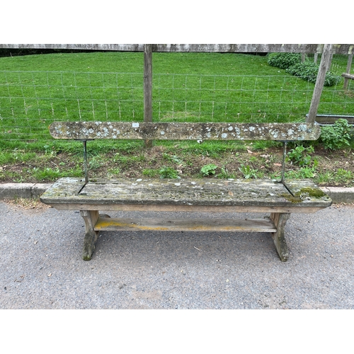 10 - LARGE METAMORPHIC GARDEN BENCH