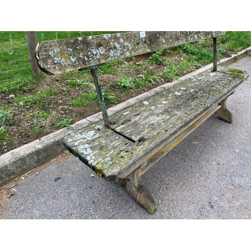 10 - LARGE METAMORPHIC GARDEN BENCH