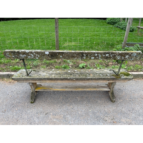 10 - LARGE METAMORPHIC GARDEN BENCH