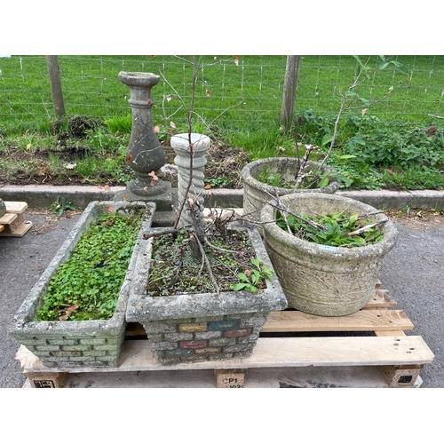 14 - QTY OF STONE TROUGHS ETC