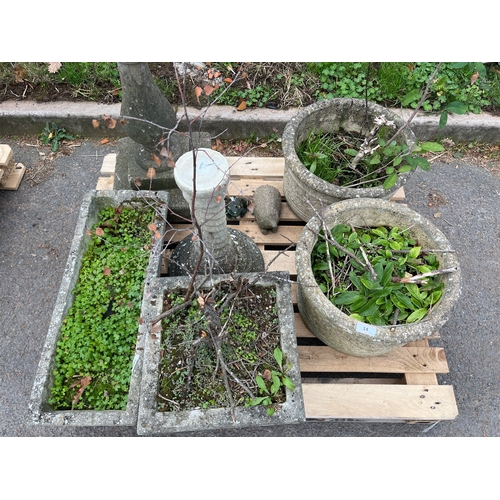 14 - QTY OF STONE TROUGHS ETC