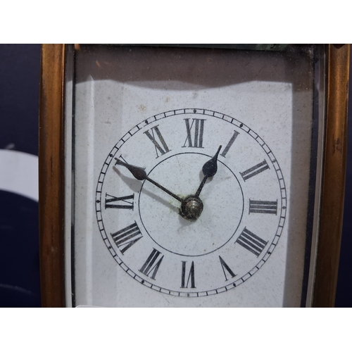 173 - FRENCH CARRIAGE CLOCK WITH ORIGINAL CASE