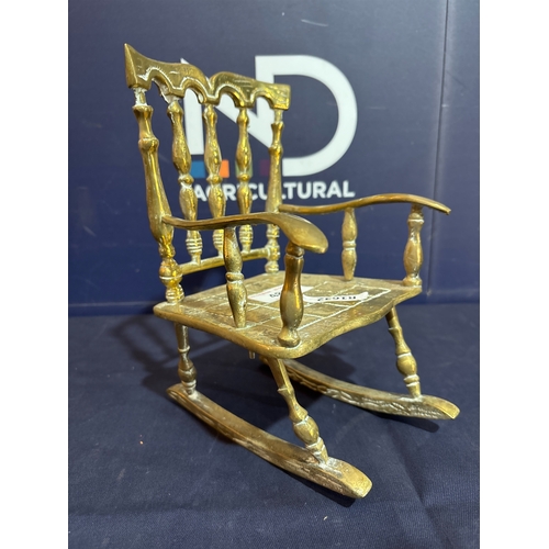 BRASS ROCKING CHAIR