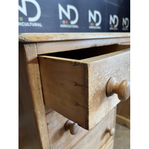 275 - VICTORIAN PINE PEDESTAL  DESK