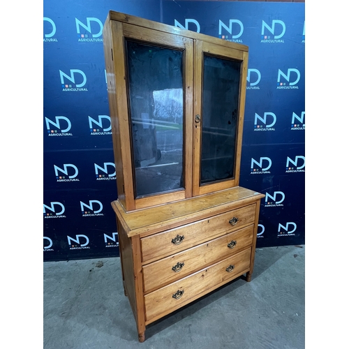294 - VICTORIAN PINE DRESSER