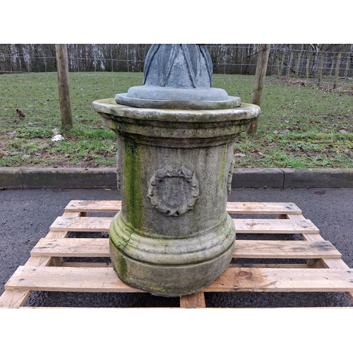 12 - LARGE BRONZE/COPPER URN ON BASE