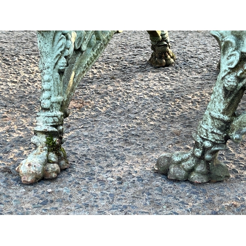 15 - PAIR OF CAST IRON GARDEN CHAIRS BY GEORGE SMITH & CO, ANIMAL DESIGN