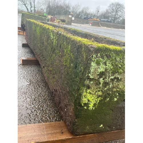 22 - LARGE EARLY SANDSTONE RECTANGLE  FEED TROUGH