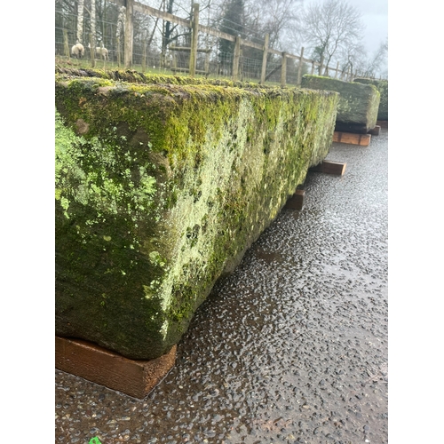 22 - LARGE EARLY SANDSTONE RECTANGLE  FEED TROUGH