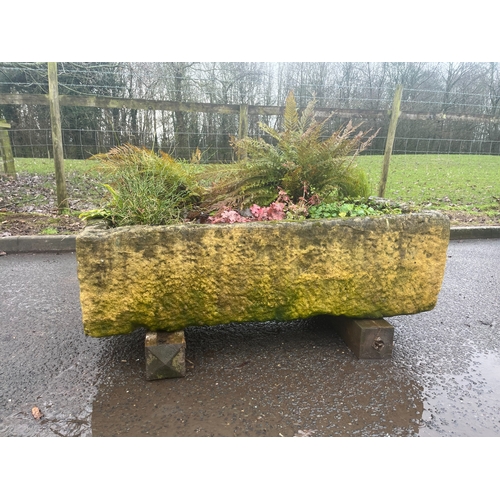 25 - LARGE EARLY SANDSTONE RECTANGLE TROUGH