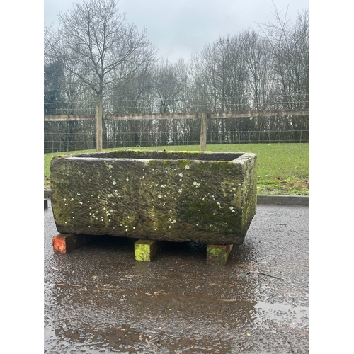 26 - LARGE EARLY SANDSTONE SQUARE TROUGH