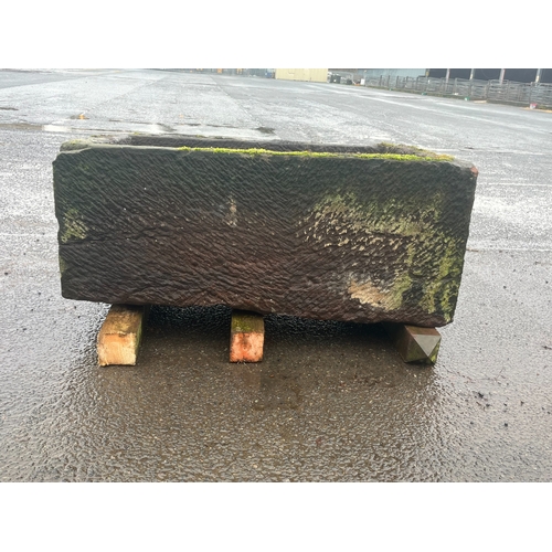 26 - LARGE EARLY SANDSTONE SQUARE TROUGH