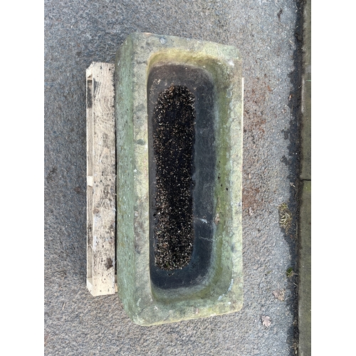 4 - CARVED SANDSTONE TROUGH