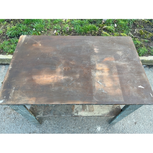 46 - CAST IRON GARDEN TABLE