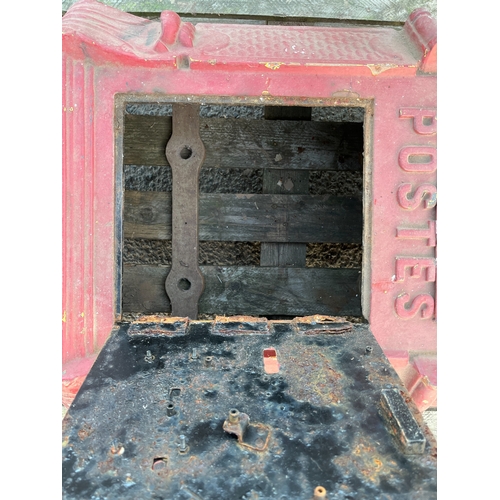 47 - LARGE CAST IRON POSTBOX