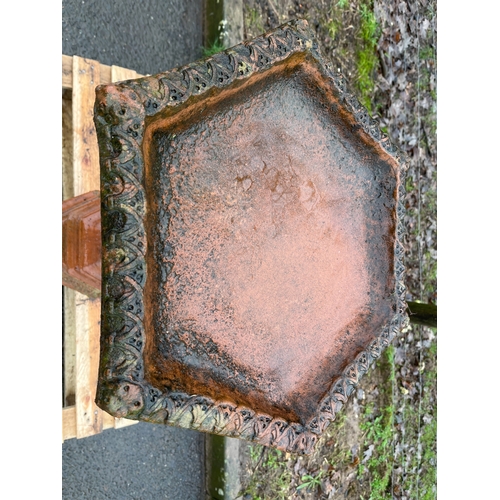 50 - TERRACOTTA GOTHIC BIRDBATH