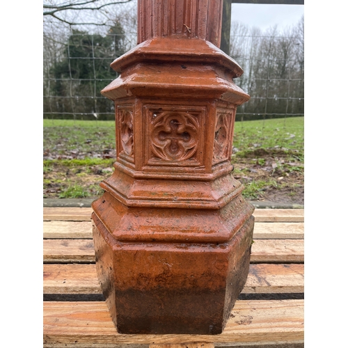 50 - TERRACOTTA GOTHIC BIRDBATH