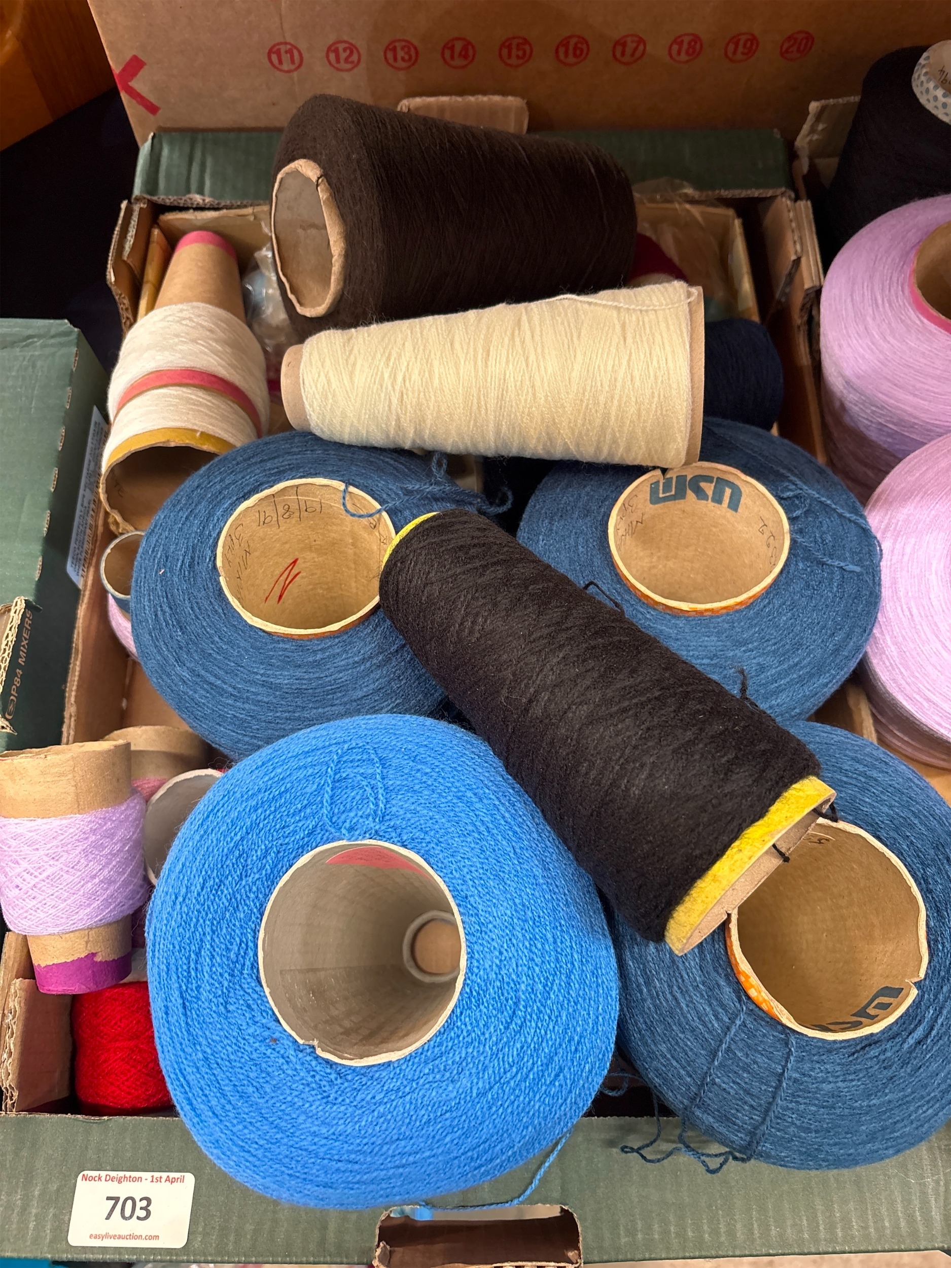 4 BOXES OF WOOL/ COTTON