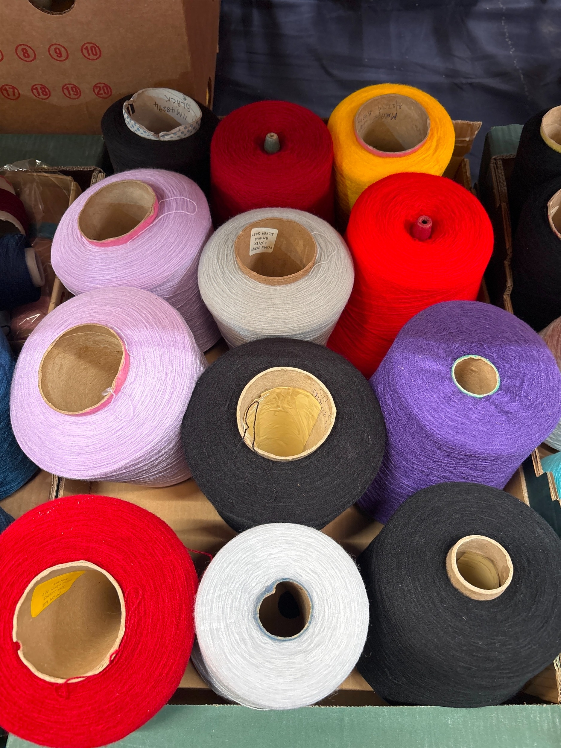 4 BOXES OF WOOL/ COTTON