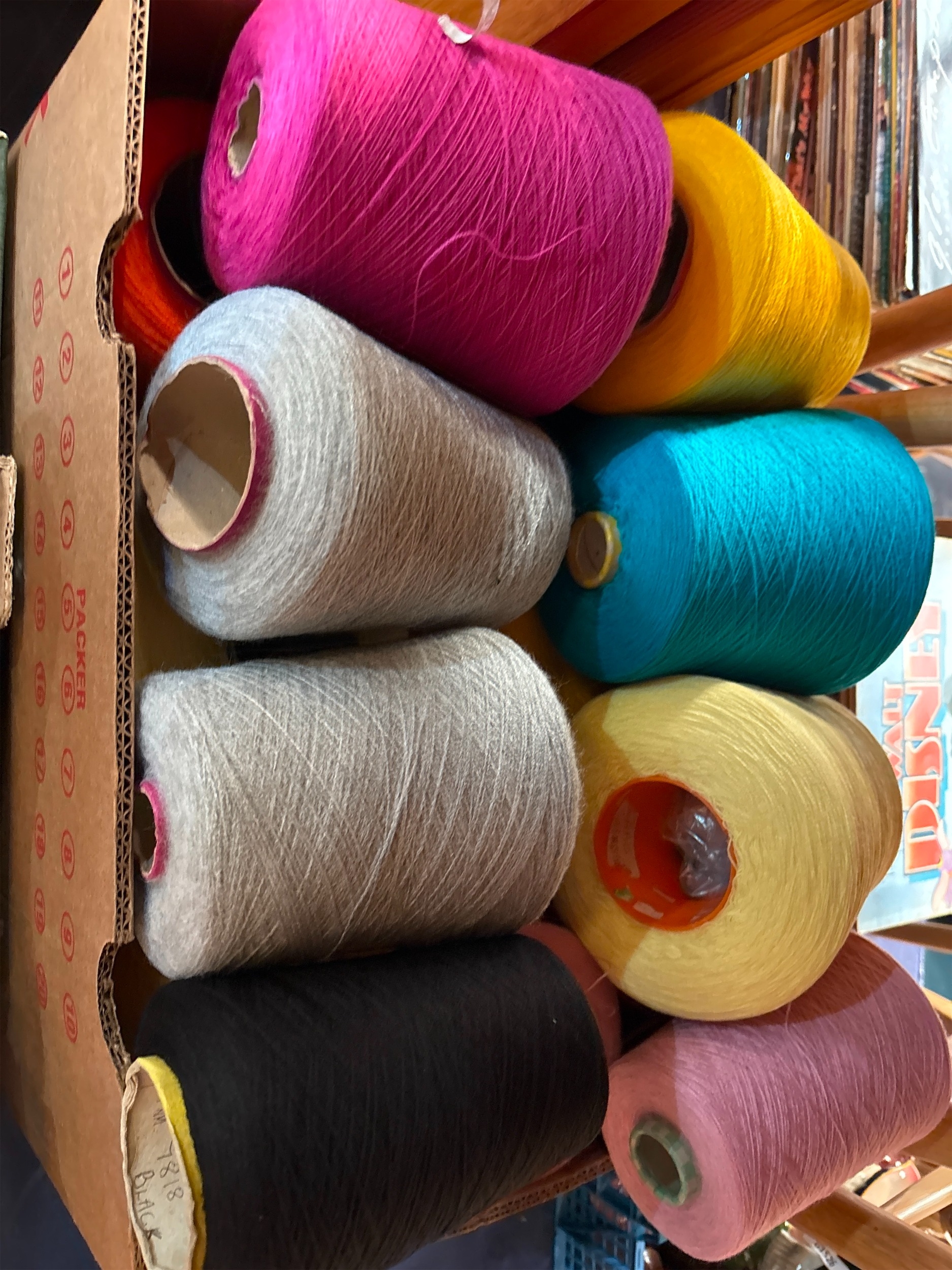 4 BOXES OF WOOL/ COTTON