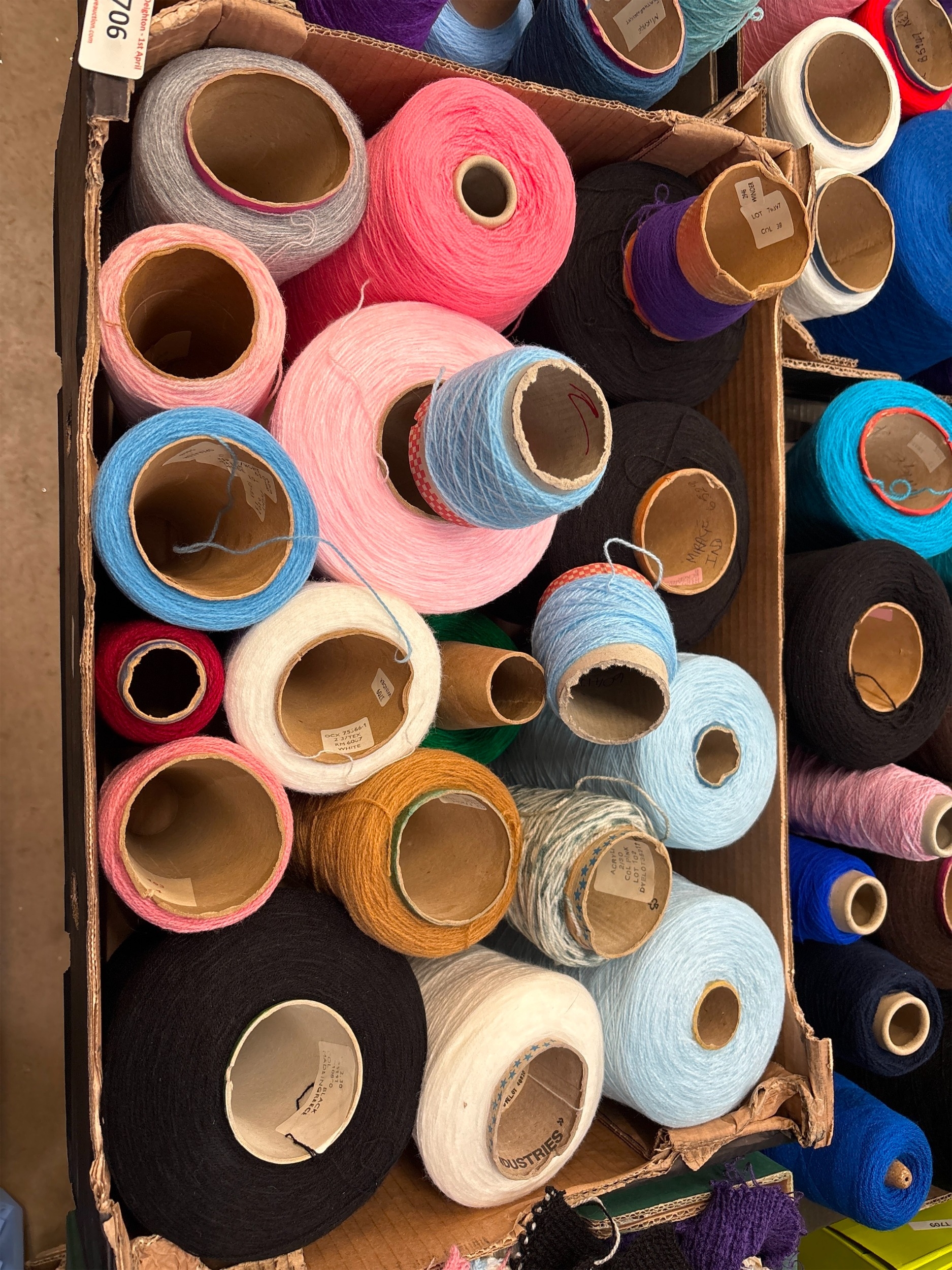 3 BOXES OF WOOL/ COTTON