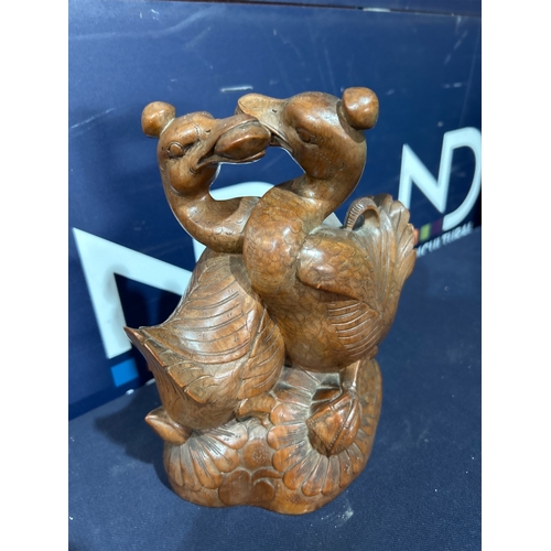 225 - ORIENTAL CARVED  BIRDS