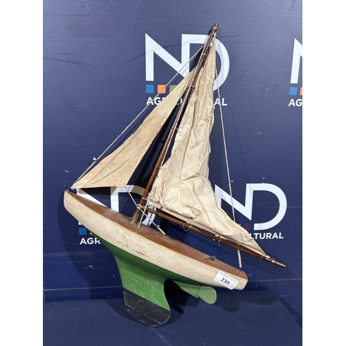 239 - WOODEN TOY BOAT