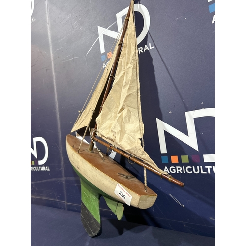 239 - WOODEN TOY BOAT