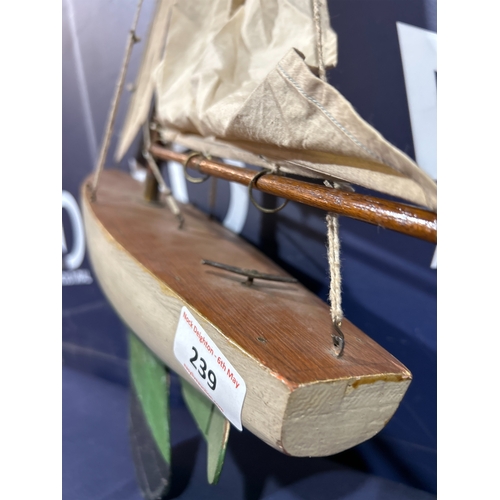 239 - WOODEN TOY BOAT