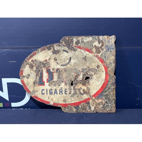 239A - DOUBLE-SIDED TURF CIGARETTES ENAMEL SIGN