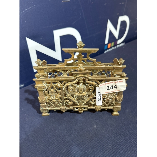 244 - BRASS LETTER RACK