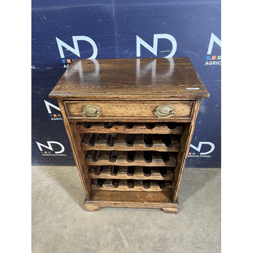 257 - OAK WINE RACK