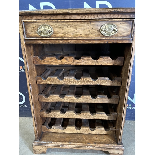 257 - OAK WINE RACK