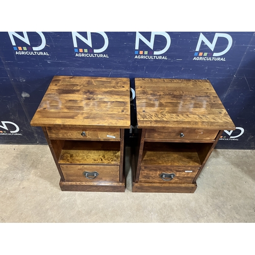 264 - PAIR BEDSIDE TABLES