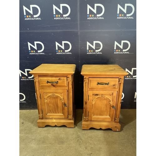 266 - PAIR PINE CUPBOARDS
