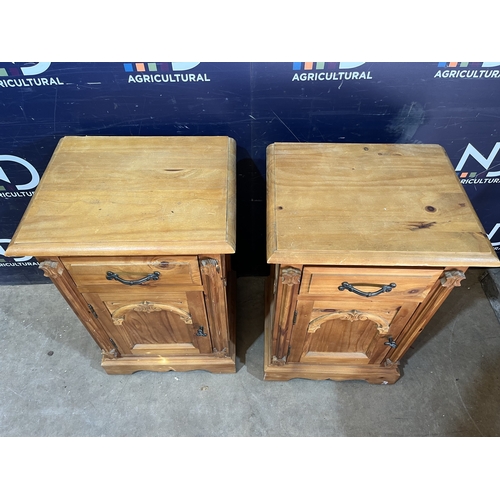 266 - PAIR PINE CUPBOARDS