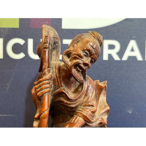 395 - ORIENTAL FRUITWOOD FIGURE