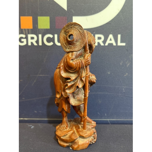395 - ORIENTAL FRUITWOOD FIGURE