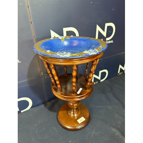 403 - POTTERY BOWL IN STAND