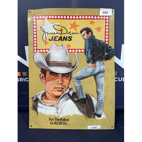 442 - METAL JAMES DEAN SIGN
